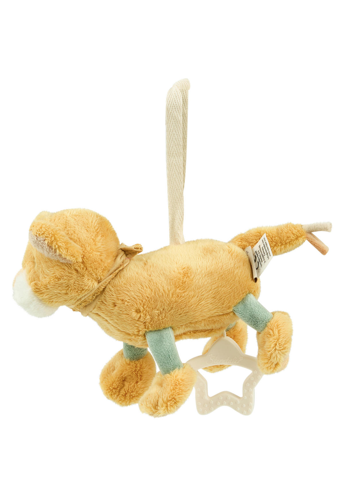 SPIELUHR Löwe Leo  - Hellgelb, Basics, Textil (16/16/7cm) - Sterntaler