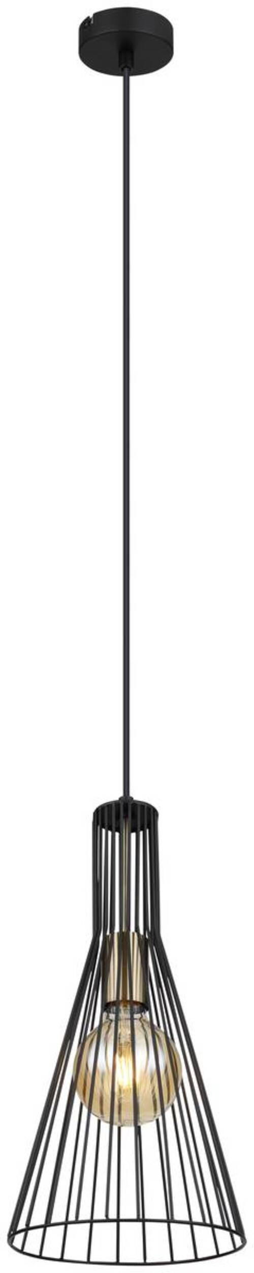HÄNGLAMPA 20/120 cm  - svart, Basics, metall (20/120cm) - Globo