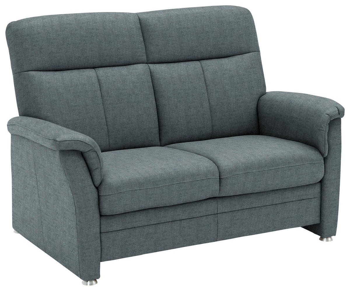2-SITZER-SOFA Flachgewebe Grau  - Alufarben/Grau, Konventionell, Textil/Metall (142/100/89cm) - Beldomo Comfort