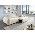 SCHLAFSOFA Flachgewebe Beige  inkl. Zierkissen, Rückenkissen, Bettkasten, Schlaffunktion, Rücken echt, Liegefläche im Originalstoff  - Beige/Schwarz, KONVENTIONELL, Kunststoff/Textil (250/74/92cm) - Carryhome
