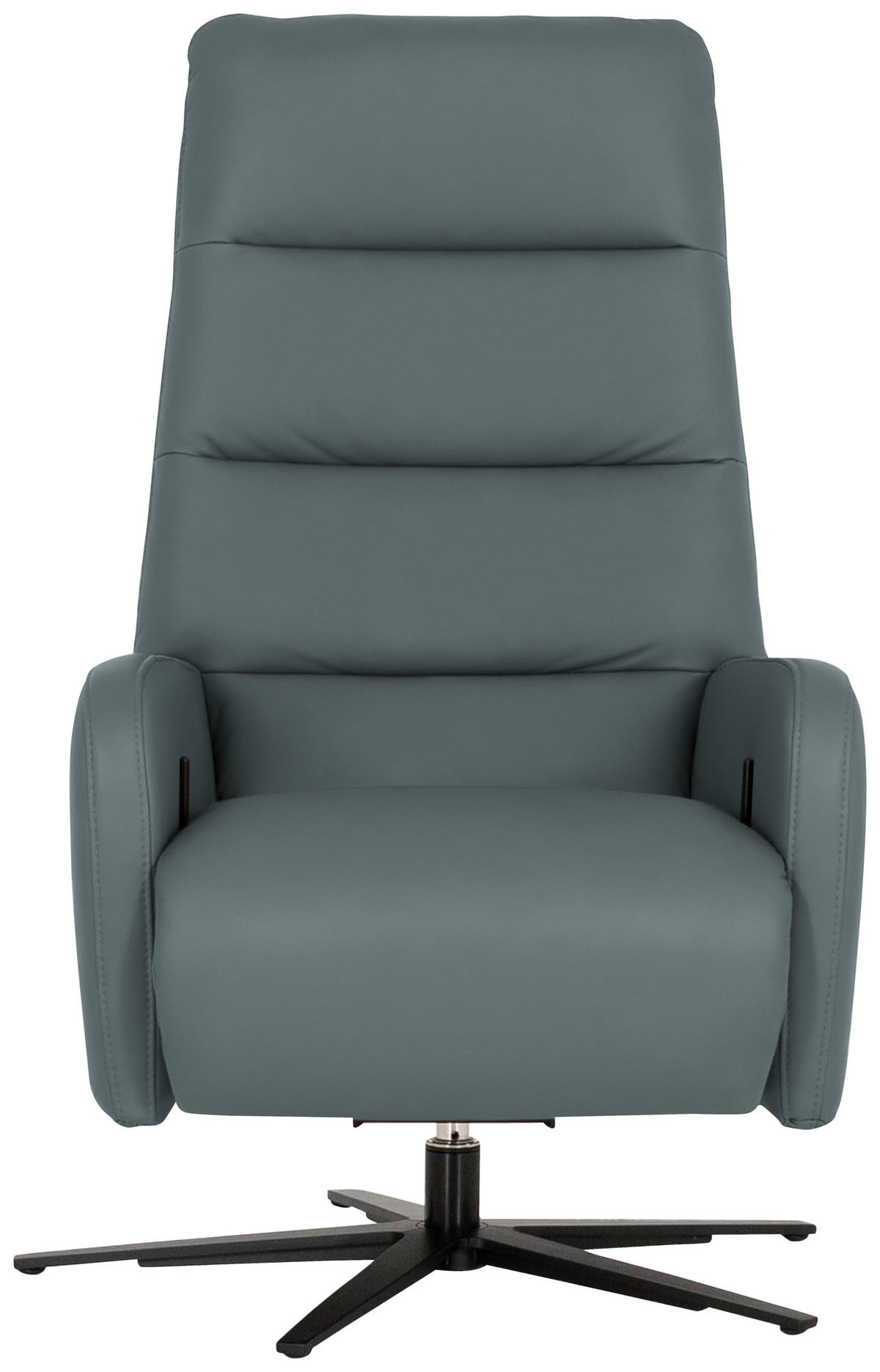 RELAXSESSEL Leder Grau  - Schwarz/Grau, Modern, Leder/Metall (66/110/83cm) - Joop!