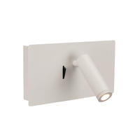 NÁSTENNÉ LED SVIETIDLO, 23/9-16/12 cm - biela, Basics, kov (23/9-16/12cm) - Novel