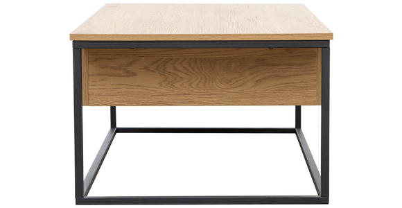 COUCHTISCH in Metall, Holzwerkstoff 110/60/40 cm  - Eichefarben/Schwarz, Design, Holzwerkstoff/Metall (110/60/40cm) - Carryhome