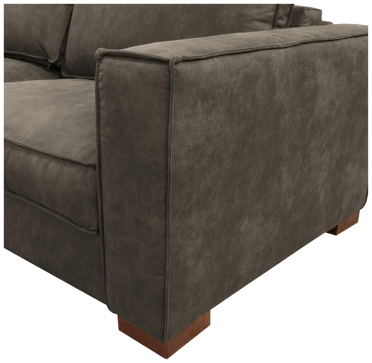 SCHLAFSOFA in Mikrofaser Anthrazit  - Dunkelbraun/Anthrazit, Design, Holz/Textil (203/85/99cm) - MID.YOU