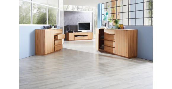 KOMMODE Kernbuche teilmassiv Buchefarben - Buchefarben, KONVENTIONELL, Holz/Holzwerkstoff (120/89,2/41cm) - Linea Natura