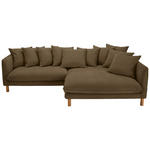 ECKSOFA Goldbraun Chenille  - Buchefarben/Goldbraun, KONVENTIONELL, Holz/Textil (276/162cm) - Carryhome