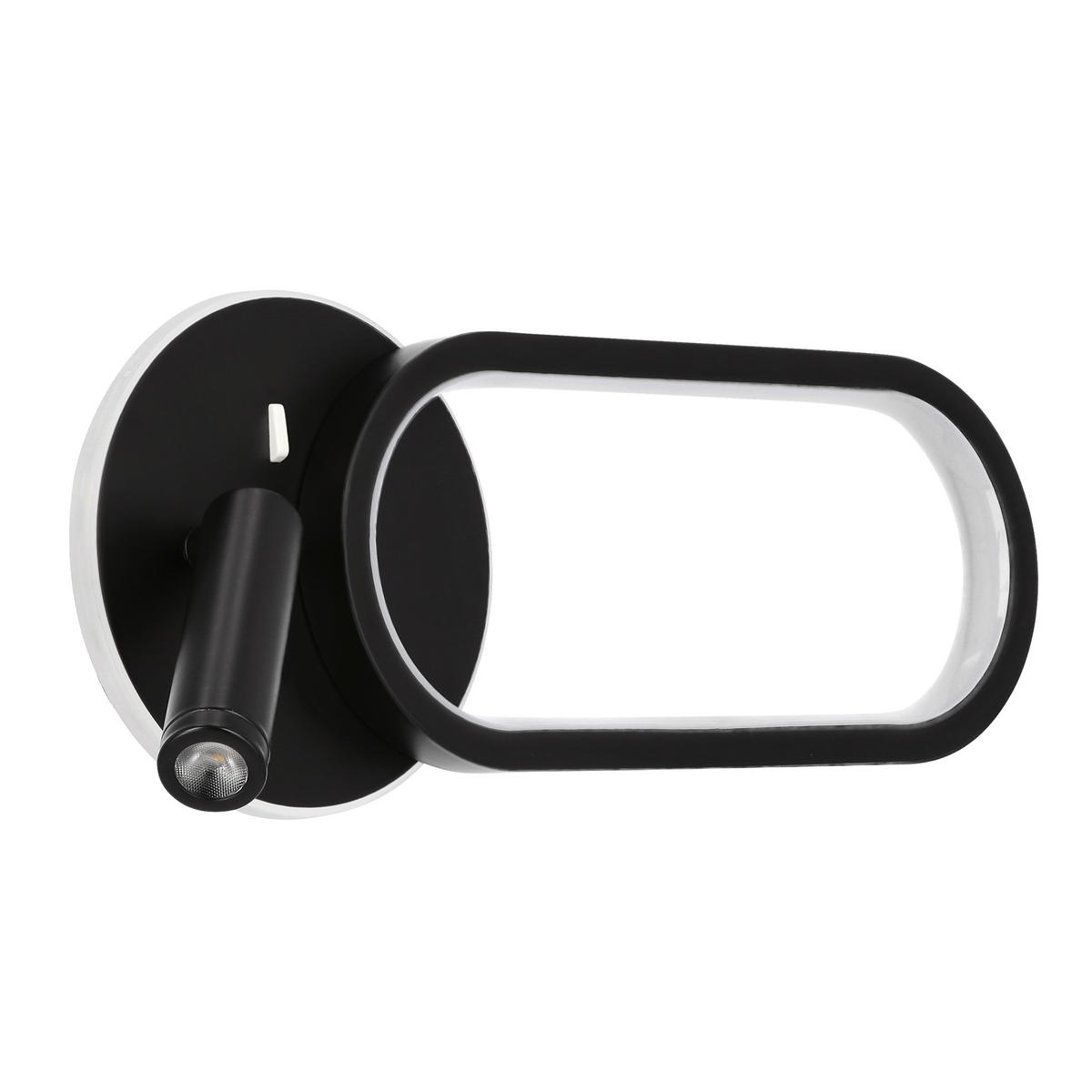 LED-WANDLEUCHTE 35/6.5/15 cm   - Schwarz/Weiß, Design, Kunststoff/Metall (35/6.5/15cm)