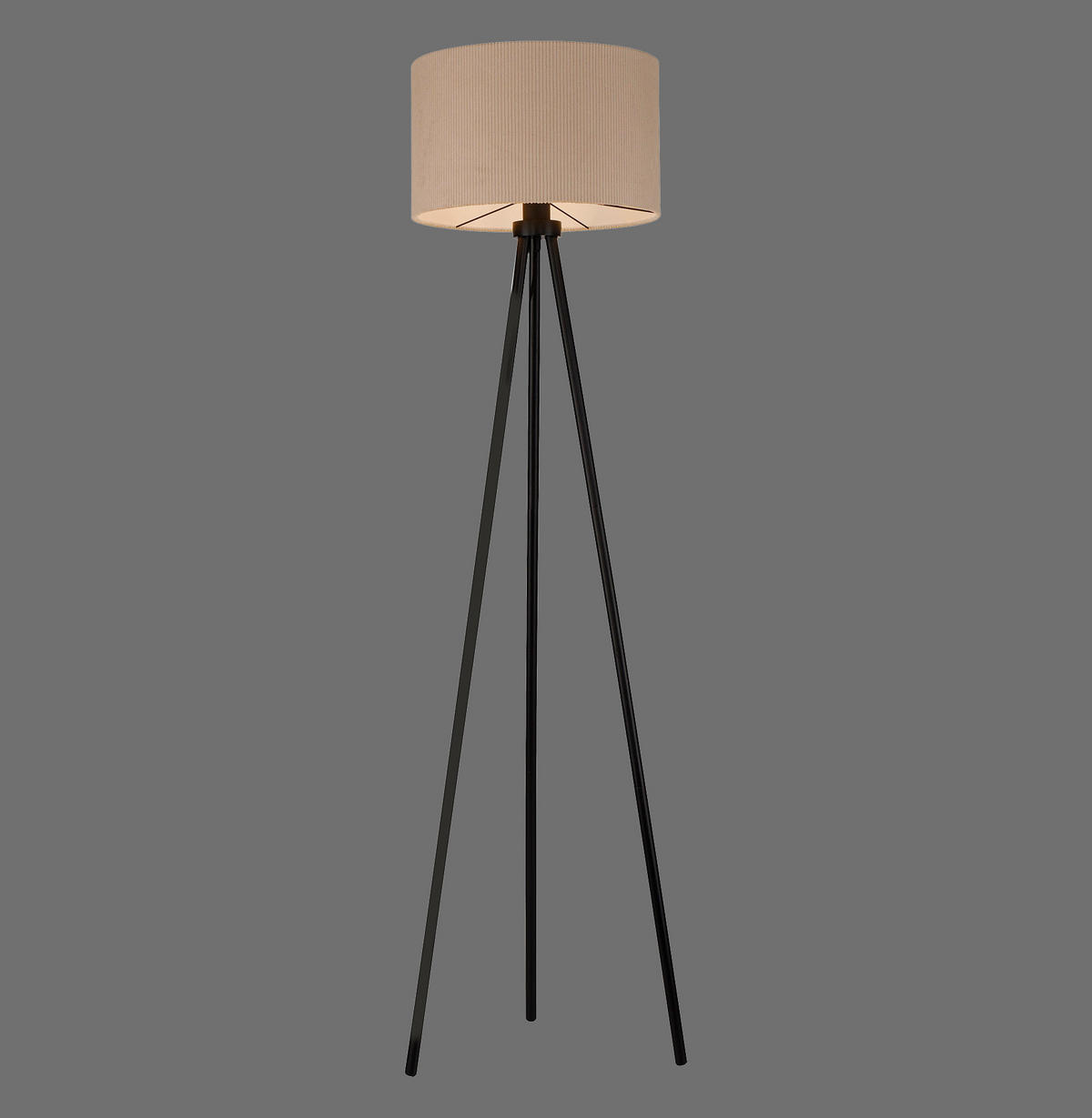 PODNA LED LAMPA Duro  - bež, drvo/metal (55/55/160cm)