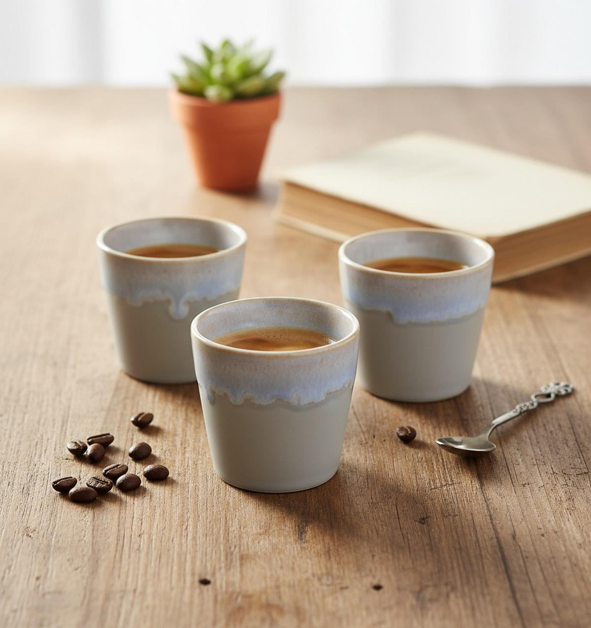 ESPRESSO & KAFFEETASSENSET GRESPRESSO 12-teilig  - Hellgrau, Basics, Keramik - Costa Nova