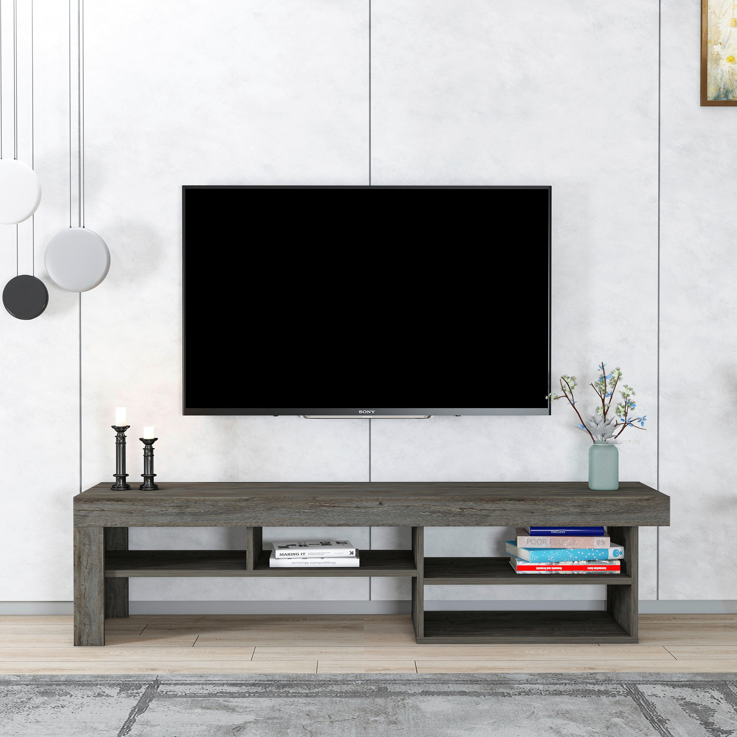 LOWBOARD  in 160/40/38 cm  - Graphitfarben, Design, Holzwerkstoff (160/40/38cm) - MID.YOU