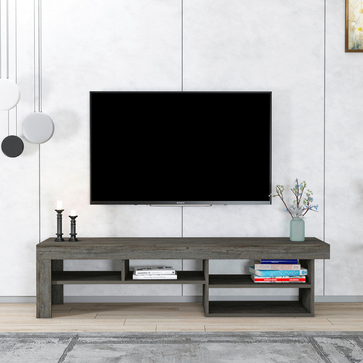LOWBOARD  in 160/40/38 cm  - Graphitfarben, Design, Holzwerkstoff (160/40/38cm) - MID.YOU