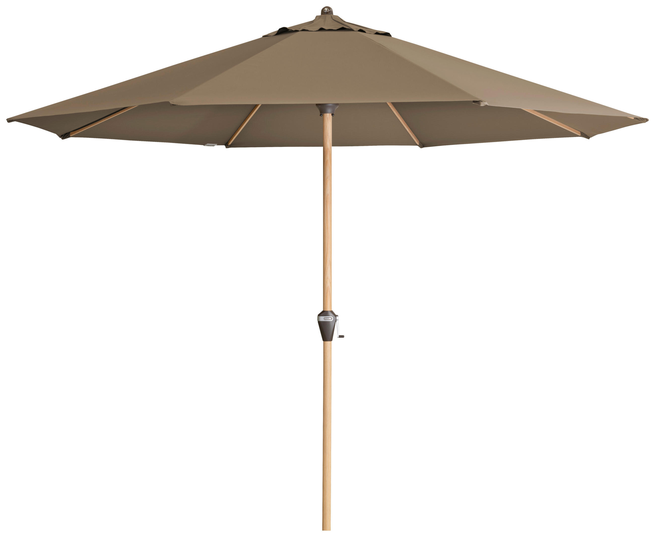 SONNENSCHIRM 350 cm Greige  - Greige/Eschefarben, Basics, Textil/Metall (350/350cm) - Doppler