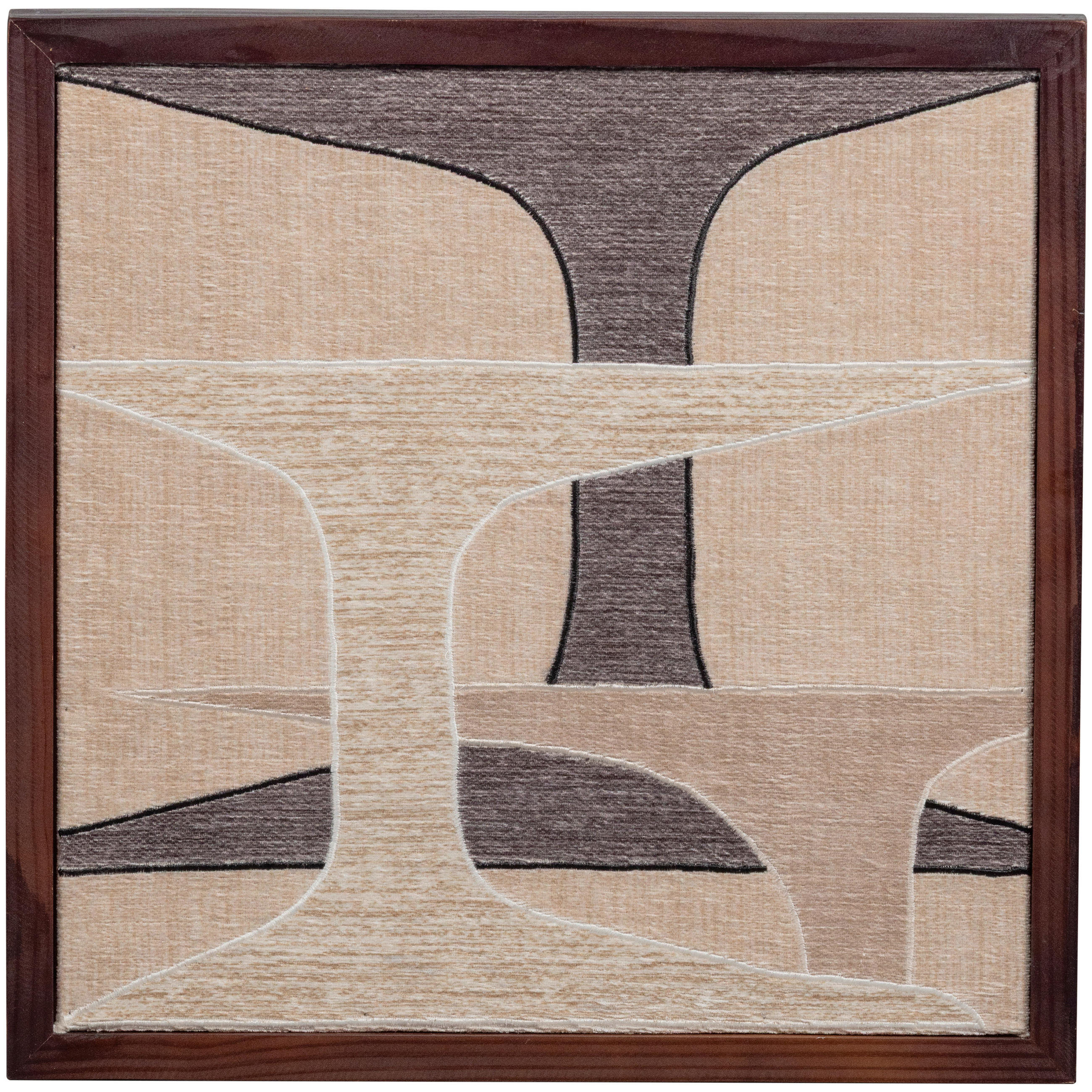 BILD 60/60/10 cm  - Dunkelbraun/Naturfarben, Basics, Holzwerkstoff/Textil (60/60/10cm) - Livetastic