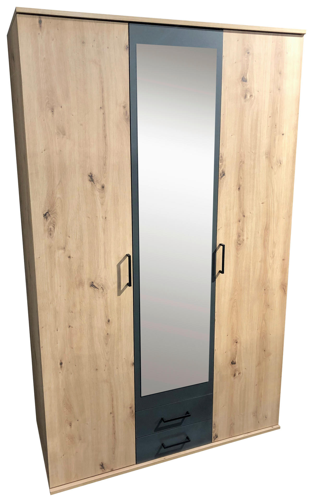 ORMAR S KLASIČNIM VRATIMA antracit, boje hrasta   - boje hrasta/antracit, Moderno, staklo/drvni materijal (119,6/196,3/53,5cm) - Ti'me