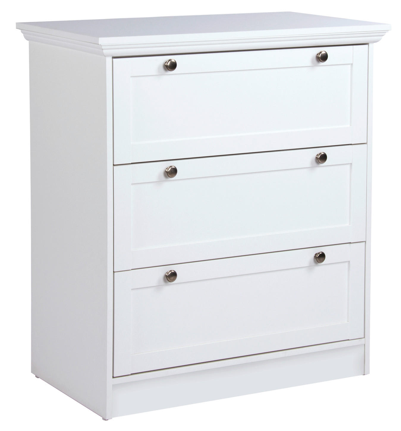 KOMODA  80/90/45 cm  bela  - bela/crna, Lajfstajl, metal/pločasti materijal (80/90/45cm) - Landscape