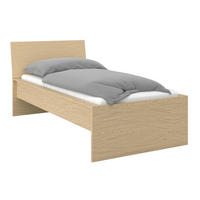 BETT 90/200 cm,  in Eichefarben,  - Eichefarben, KONVENTIONELL (90/200cm) - Hom`in