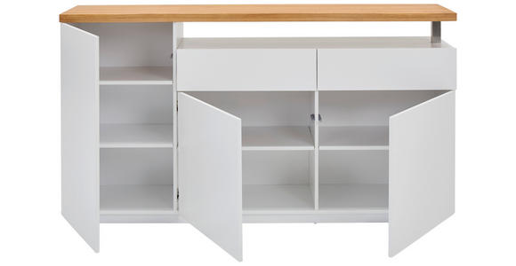 SIDEBOARD 170/92/41,5 cm  - Eichefarben/Weiß, KONVENTIONELL, Holz/Holzwerkstoff (170/92/41,5cm) - Novel