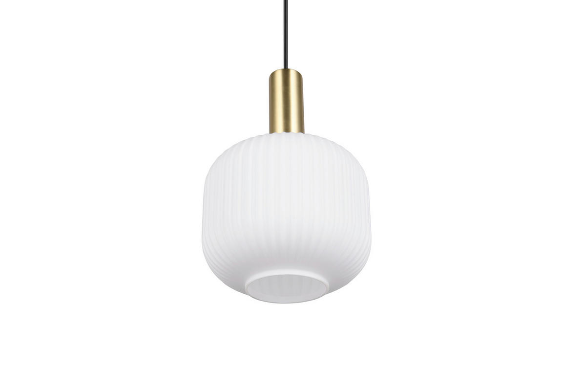 HÄNGELEUCHTE 20/150 cm    - Weiss/Messingfarben, Design, Glas/Metall (20/150cm) - Trio Leuchten