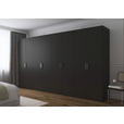 DREHTÜRENSCHRANK  in Graphitfarben  - Edelstahlfarben/Graphitfarben, Basics, Holzwerkstoff/Metall (400/223/61cm) - Novel