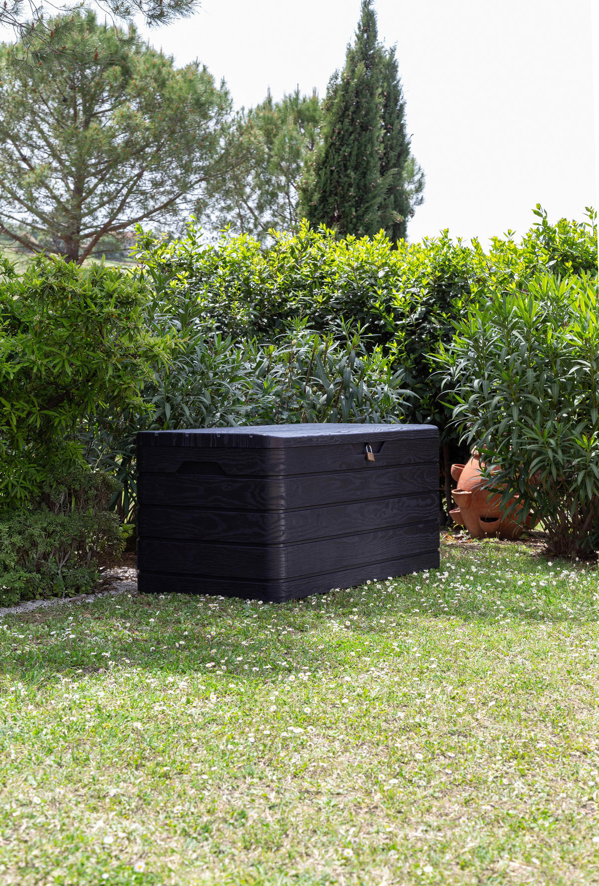KISSENBOX 129/70/70 cm  - Anthrazit, Basics, Kunststoff (129/70/70cm)