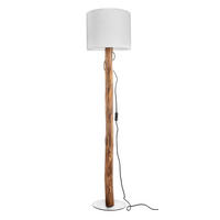 STEHLEUCHTE 30/139 cm    - Weiß/Naturfarben, Natur, Holz/Textil (30/139cm)
