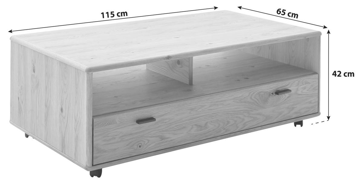 COUCHTISCH in Holzwerkstoff, Holz 65/115/42 cm  - Wildeiche/Anthrazit, Design, Holz/Holzwerkstoff (65/115/42cm) - MID.YOU