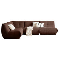 HÖRNSOFFA i manchester brun  - brun, Trend, textil (210/315cm) - Livetastic