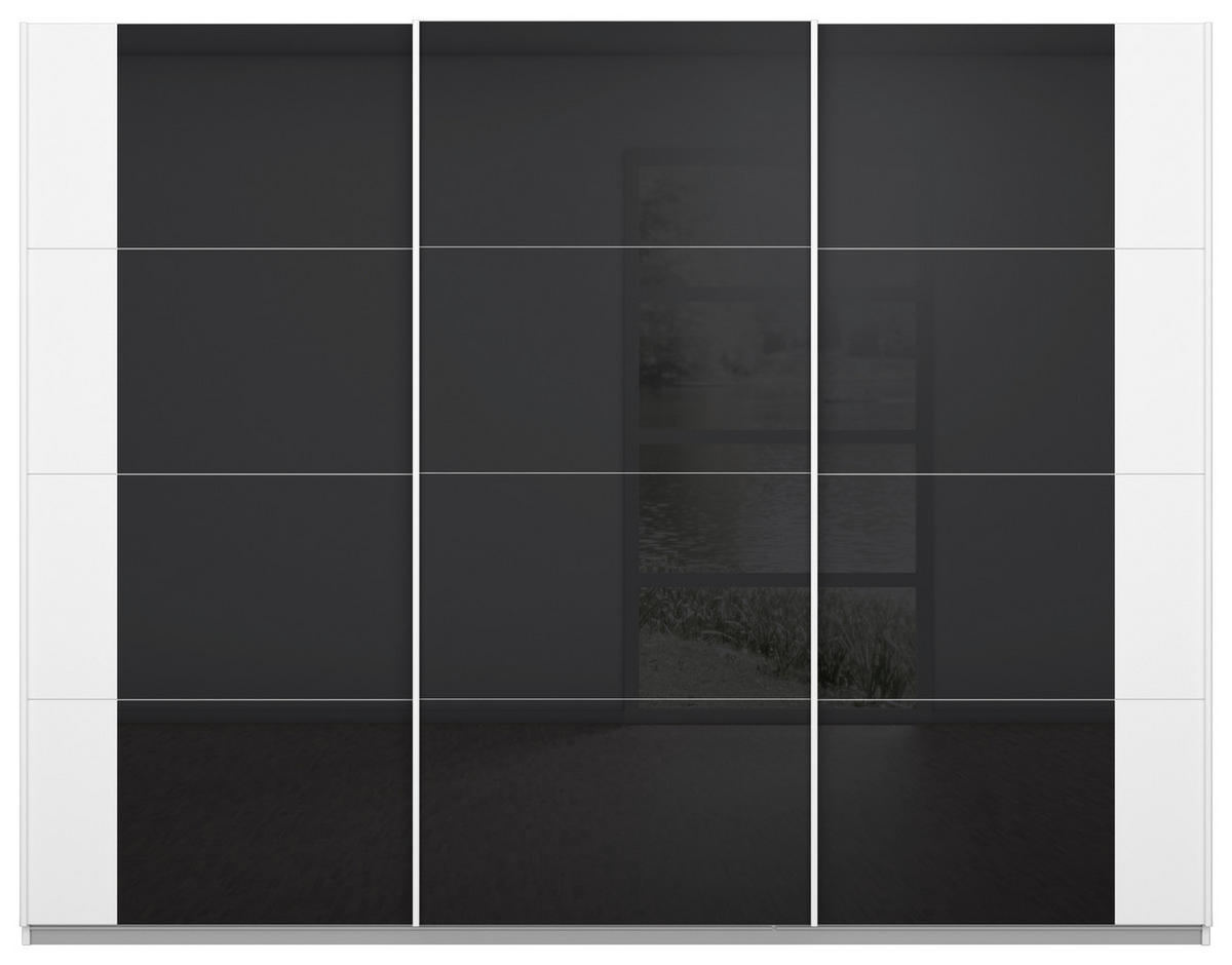 SKŘÍŇ S POSUVNÝMI DVEŘMI, antracitová, bílá, 271/210/62 cm - bílá/antracitová, Moderní, kov/kompozitní dřevo (271/210/62cm) - Rauch Möbel