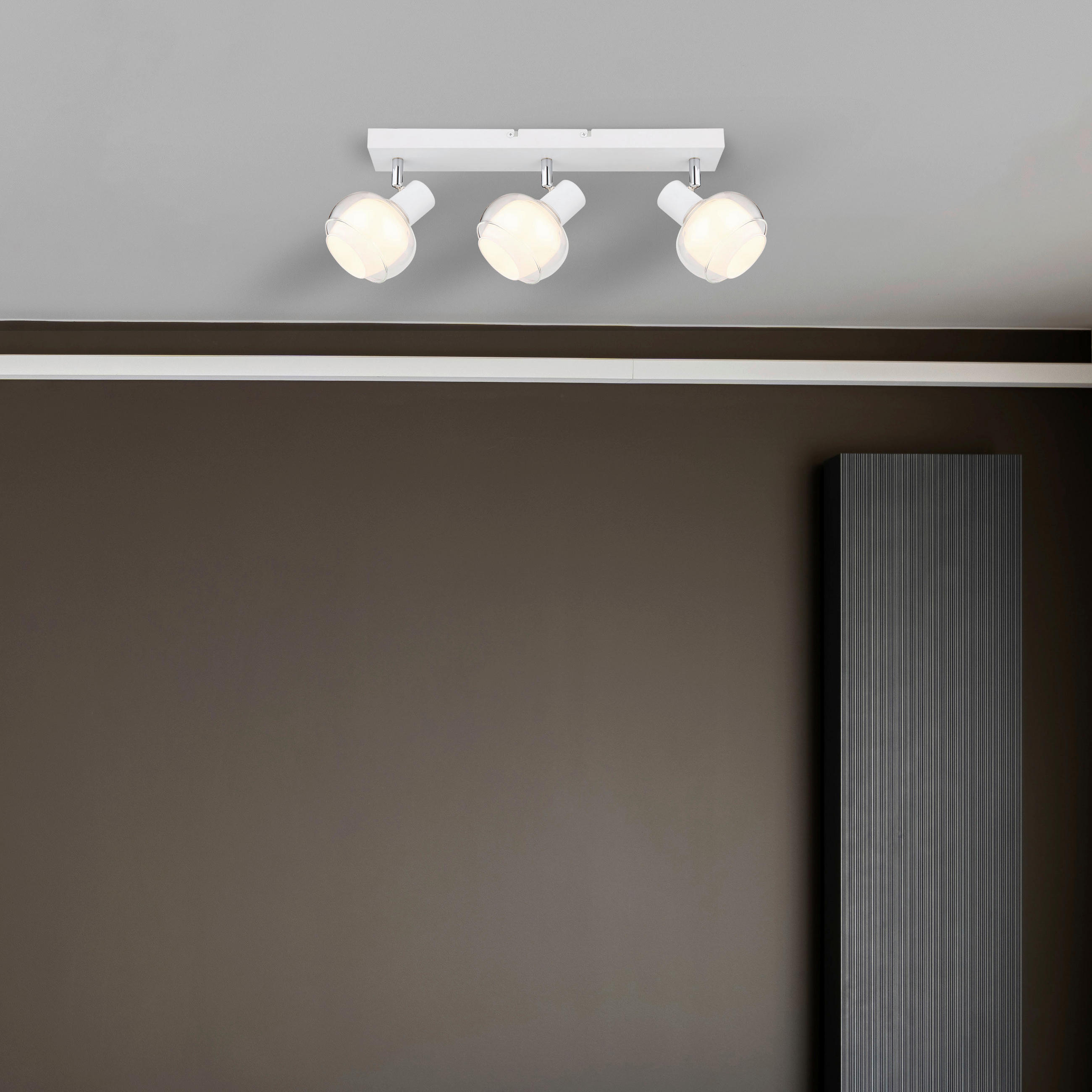 STRAHLER 41/10,5/13,5 cm   - Klar/Chromfarben, Design, Glas/Metall (41/10,5/13,5cm) - Globo