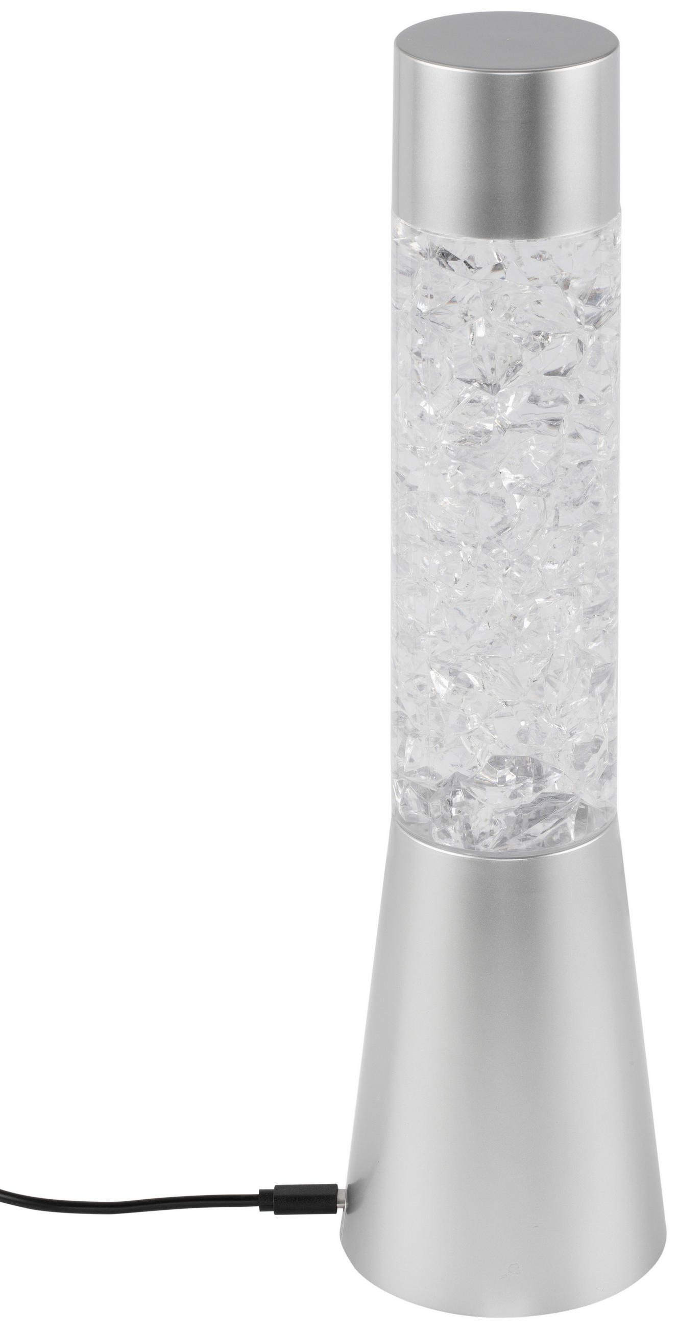 LED DEKORAČNÉ SVIETIDLO - strieborná, Lifestyle, plast (8,5/32,5cm) - Xora