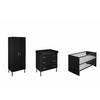 BABYZIMMER Meldody black  - Schwarz, Basics, Holz/Holzwerkstoff - Schardt