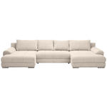 WOHNLANDSCHAFT  in Cord Beige  - Chromfarben/Beige, KONVENTIONELL, Kunststoff/Textil (180/376/180cm) - Carryhome