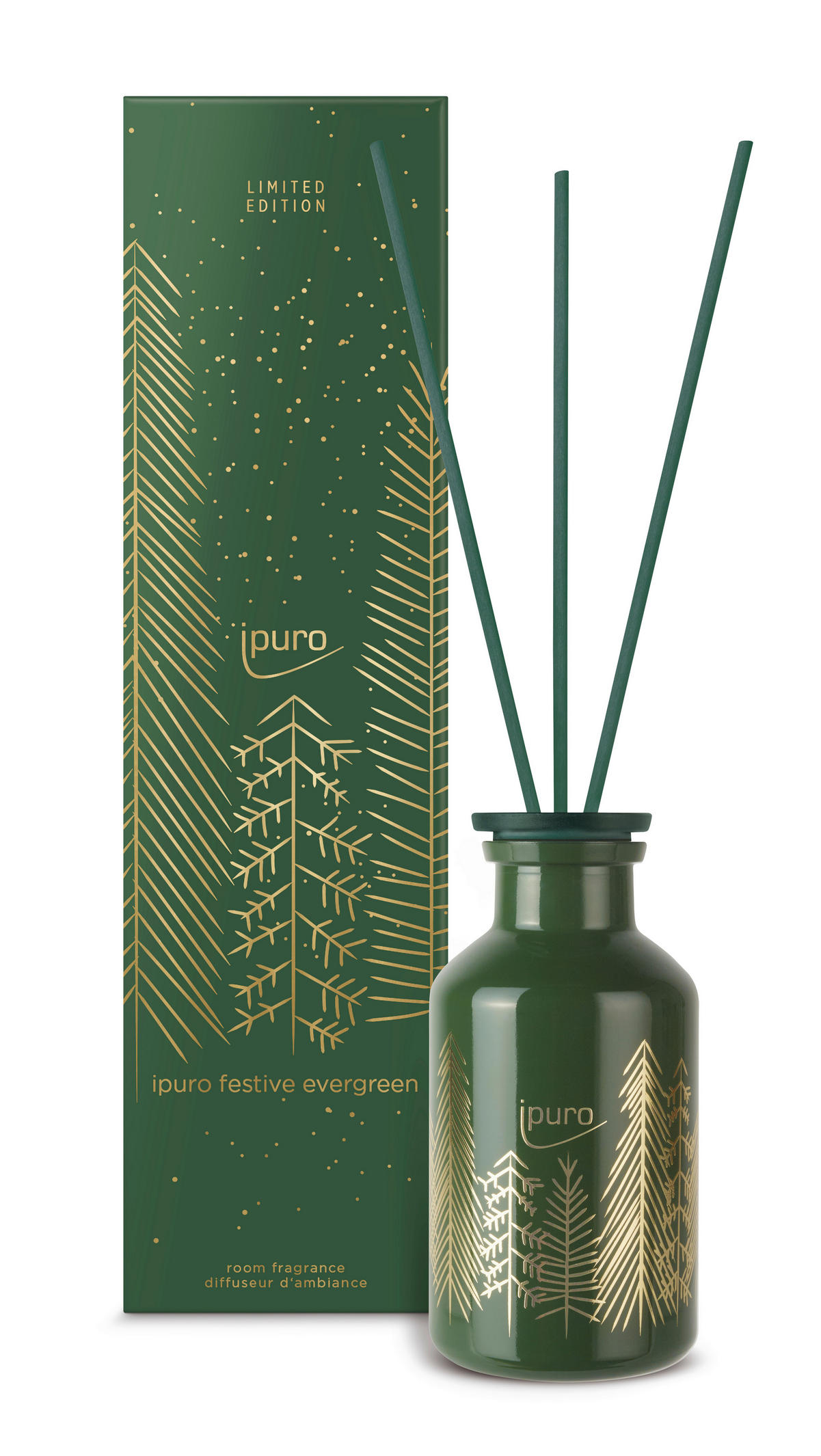 RAUMDUFT 240 ml holzig  - Grün, Basics, Glas (240ml)