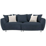 BIGSOFA Anthrazit  - Anthrazit/Silberfarben, Design, Kunststoff/Textil (243/72/143cm) - Carryhome