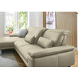 ECKSOFA in Echtleder Naturfarben  - Schwarz/Naturfarben, Design, Leder/Metall (193/332cm) - Dieter Knoll