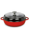 BRATPFANNE PROVENCE Emaille  - Transparent/Rot, Basics, Glas/Metall (28/7,5cm) - KÜCHENPROFI