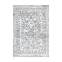 BĚHOUN, 80/150 cm, modrá, krémová - modrá/krémová, Konvenční, textil (80/150cm)