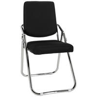 BESUCHERSTUHL Schwarz  - Chromfarben/Schwarz, Basics, Textil/Metall (46/90/40cm) - MID.YOU