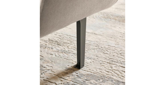 ECKSOFA in Chenille Beige 167/311 cm - Beige/Schwarz, Design, Textil/Metall (167/311cm) - Xora
