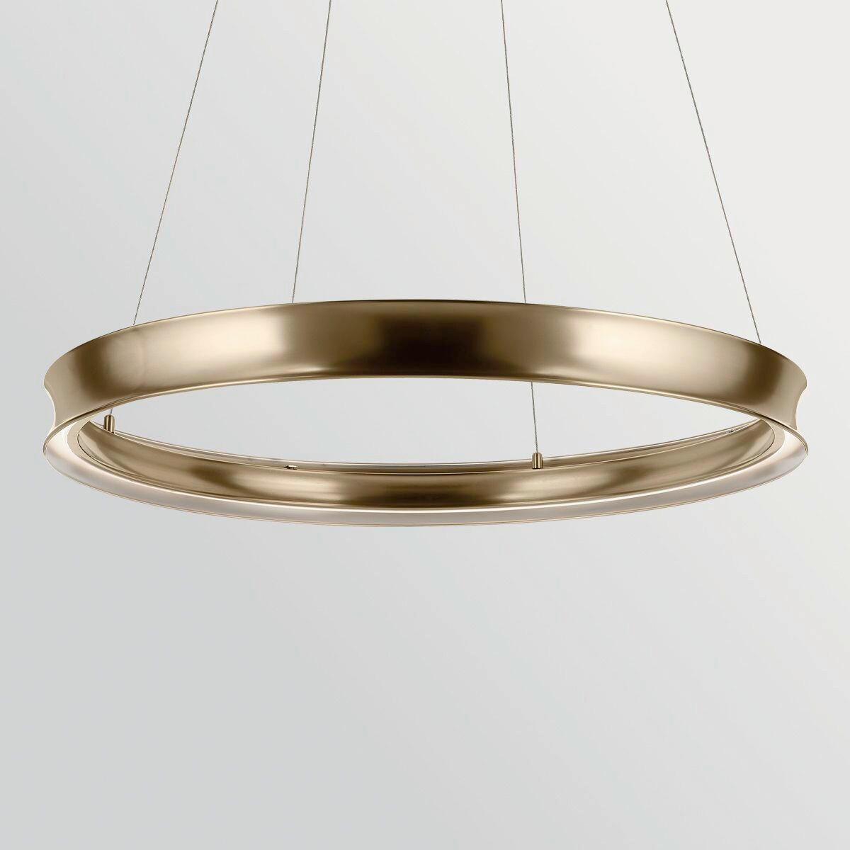 LED-HÄNGELEUCHTE Kichler 95/100,3 cm  - Champagner, Design, Metall (95/100,3cm) - Elstead Lighting
