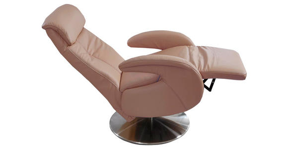 RELAXSESSEL in Leder Cappuccino  - Cappuccino, KONVENTIONELL, Leder/Metall (70/114/80cm) - Cantus