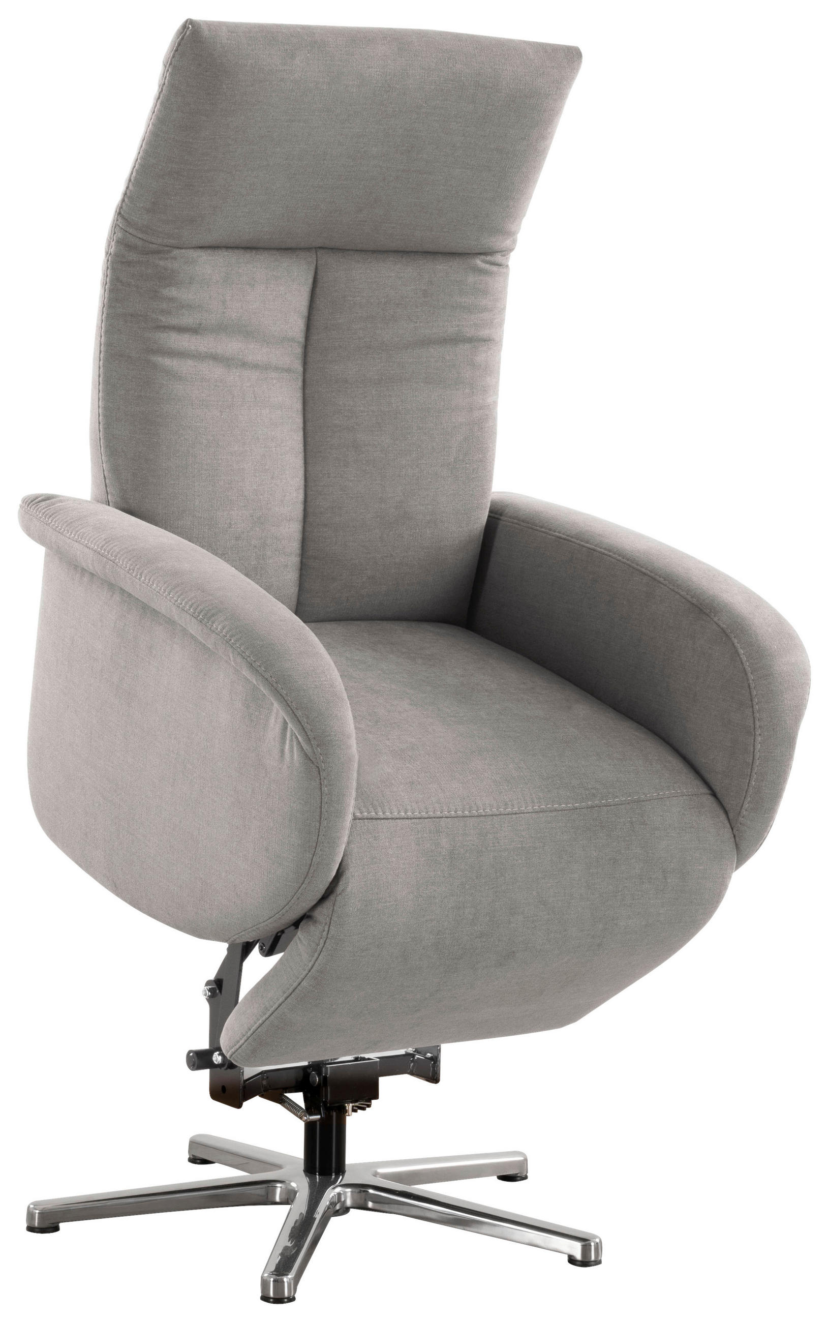 DREHSTUHL Flachgewebe Silberfarben - Chromfarben/Silberfarben, KONVENTIONELL, Textil/Metall (75/112/82cm) - Sit & More