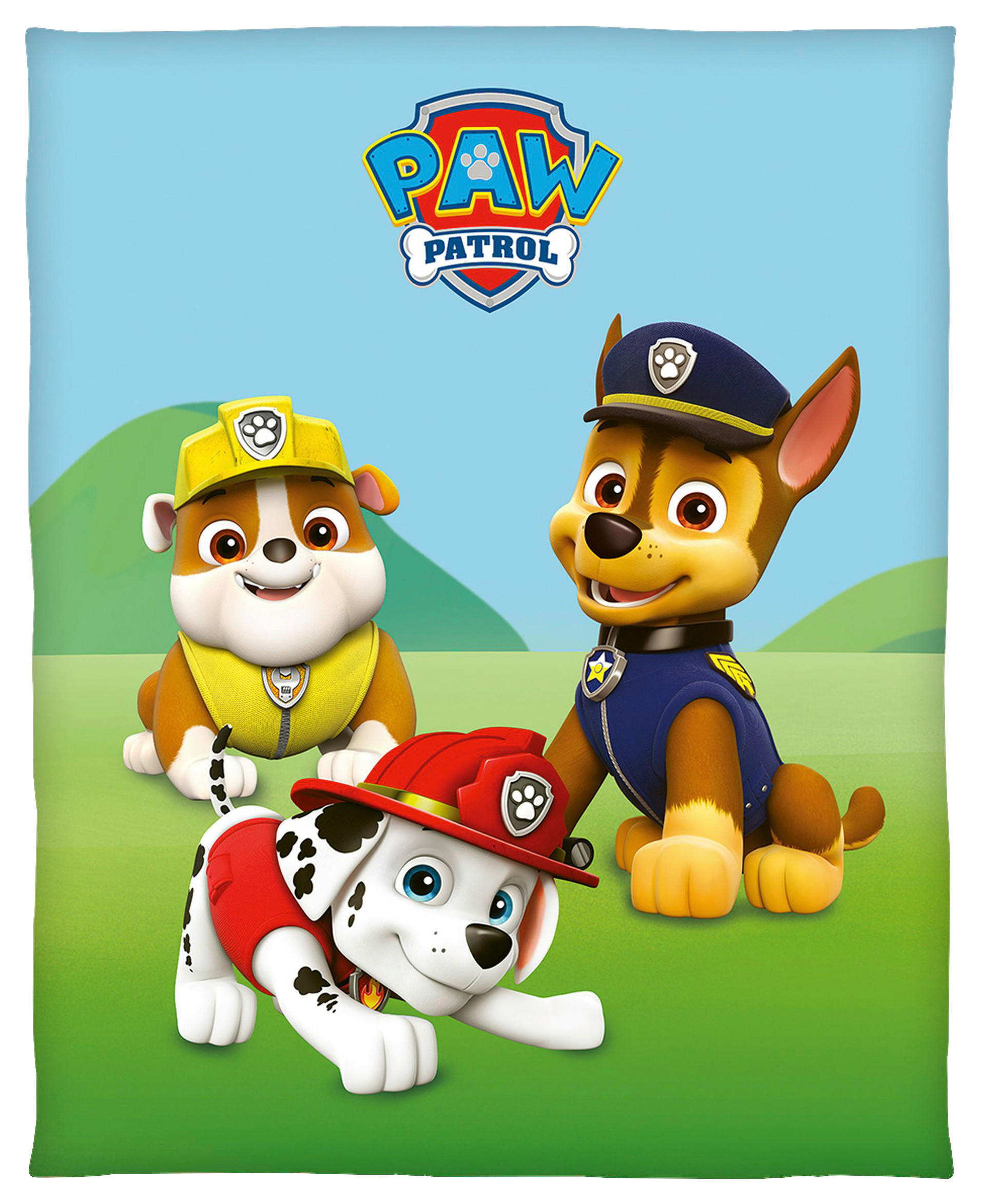 DEKA PAW PATROL, polyester, 130/160 cm - modrá/zelená, Konventionell, textil (130/160cm) - Herding
