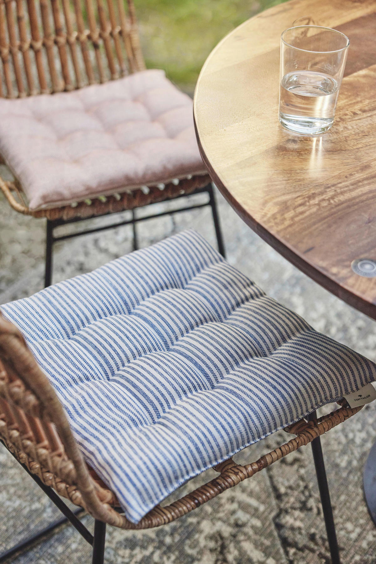 SITZKISSEN  40/40 cm   - Hellgrau/Grau, KONVENTIONELL, Textil (40/40cm) - Tom Tailor