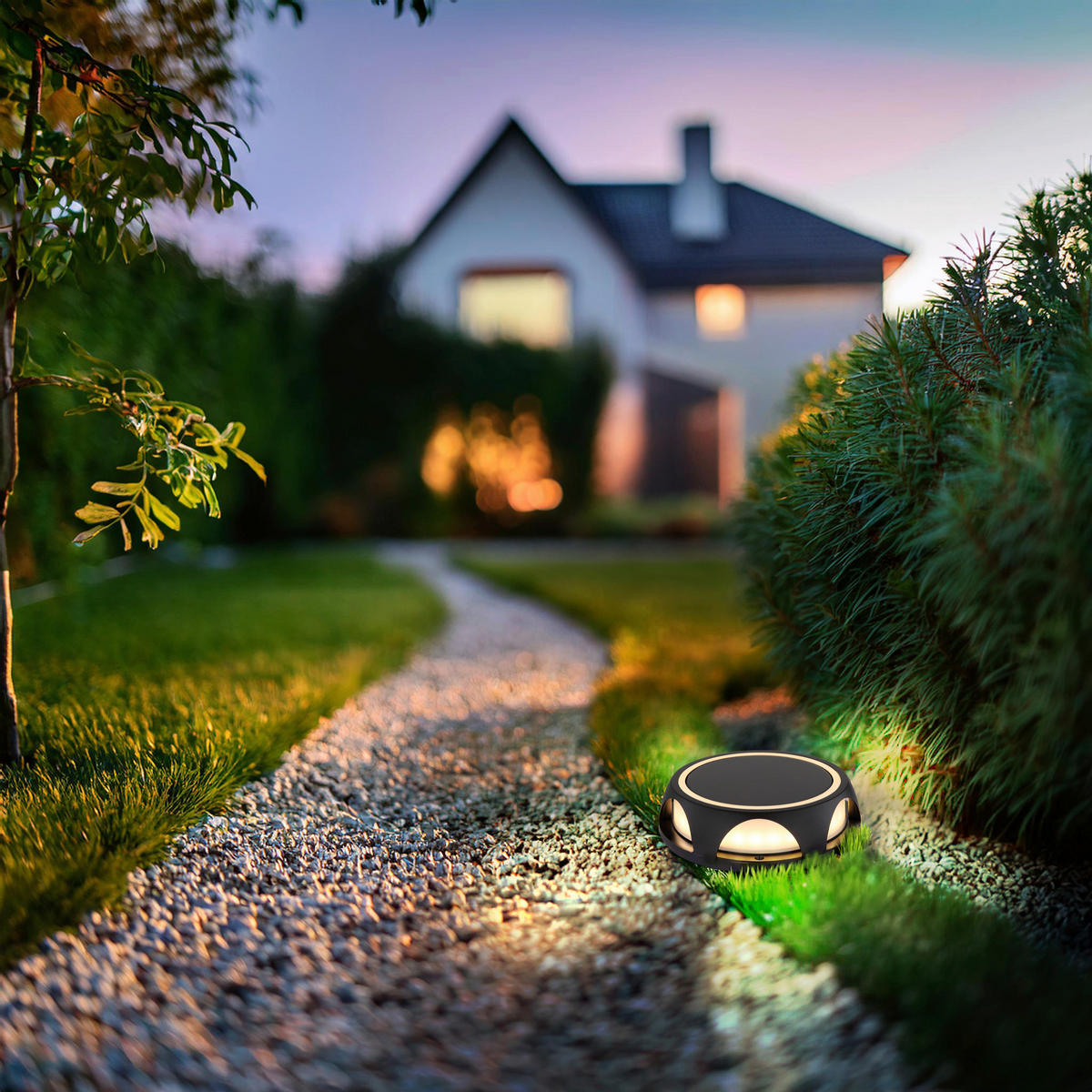 SOLARLEUCHTE  - Opal/Schwarz, Design, Kunststoff/Metall (14/3,6cm) - Globo