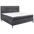 BOXSPRINGBETT 160/200 cm  in Anthrazit  - Anthrazit/Schwarz, Design, Textil/Metall (160/200cm) - Esposa