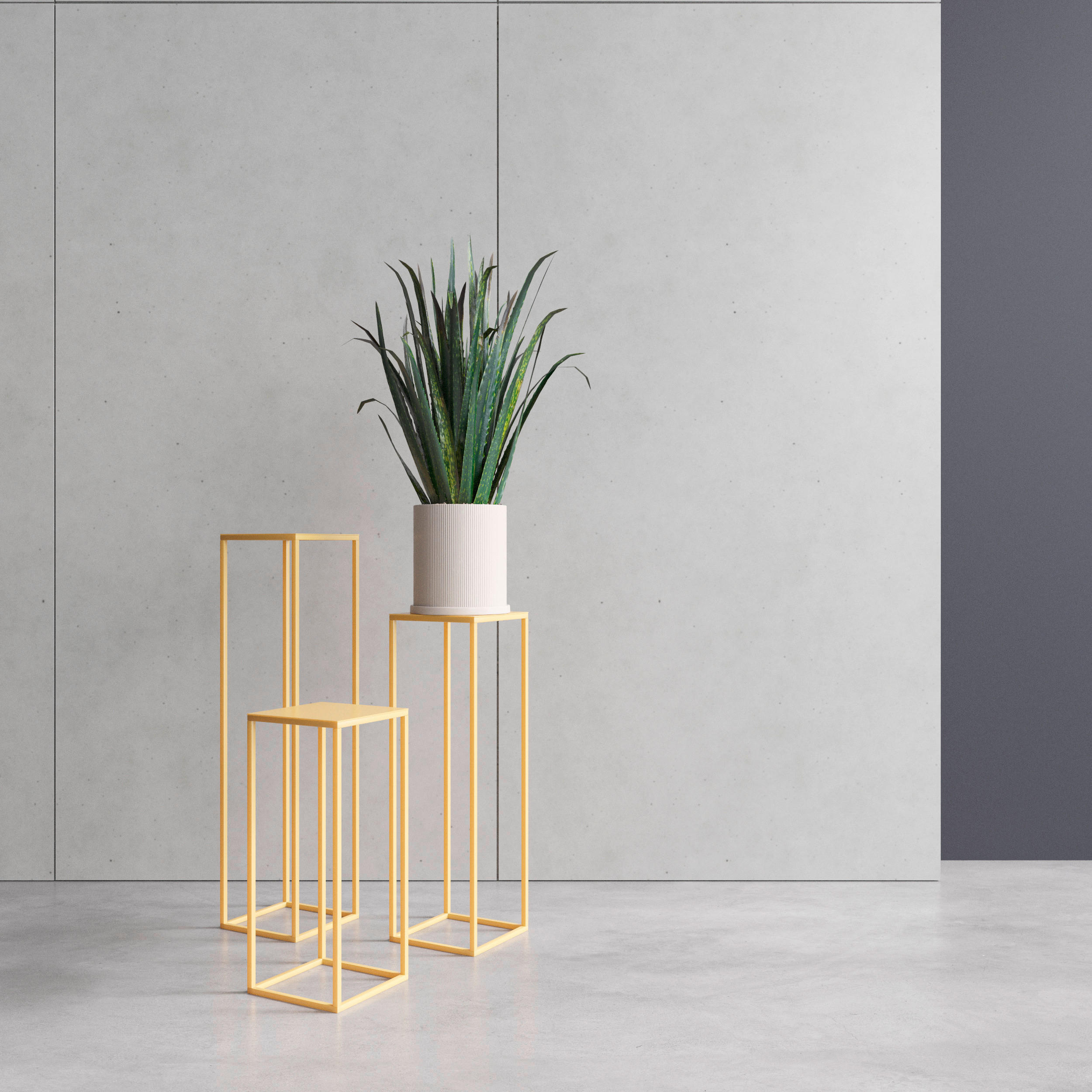 BLUMENSTÄNDER in Metall  - Goldfarben, Basics, Metall (19/47/19cm)