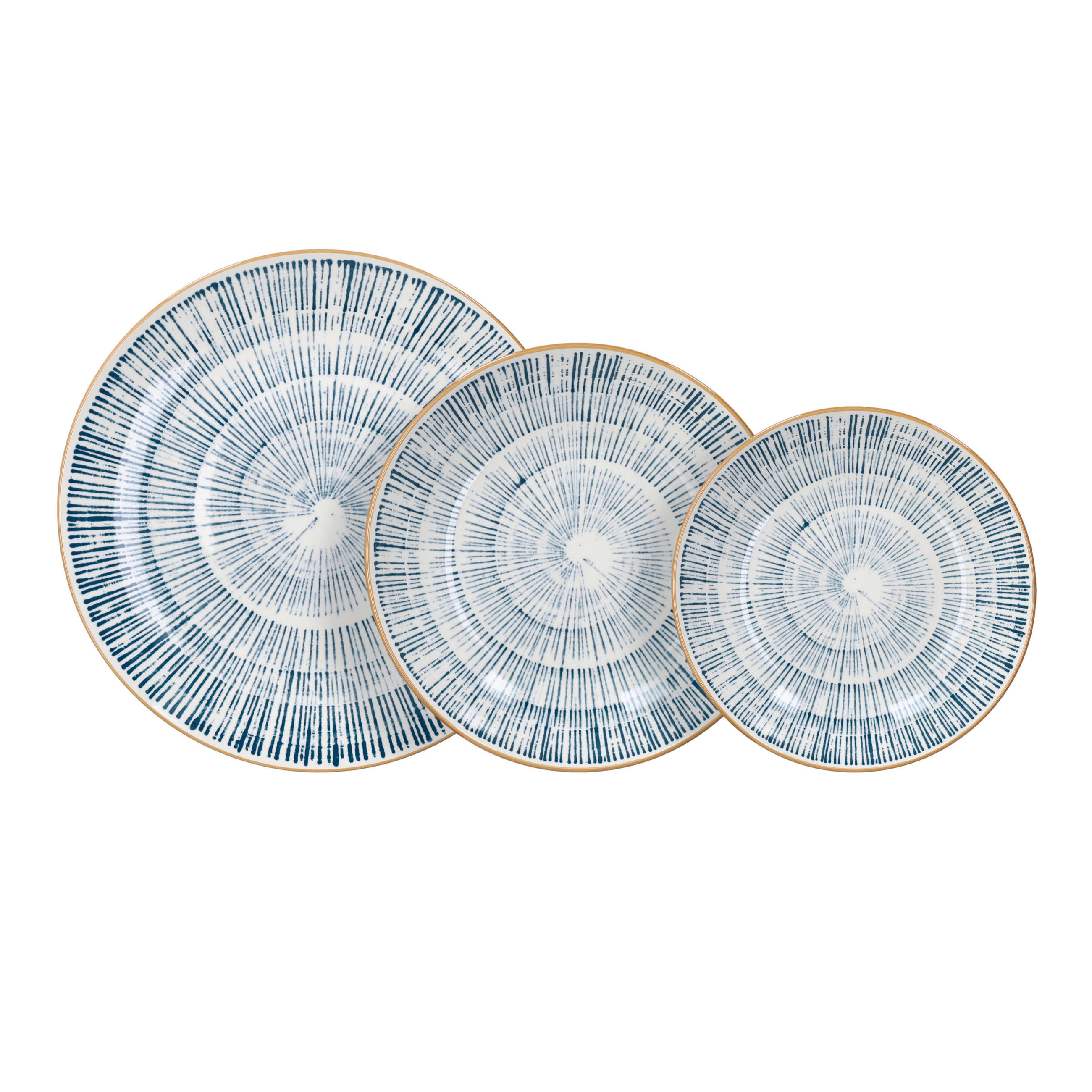 JEDILNI SERVIS  MADISON VIRTUO BLUE     18-delni   - modra/bela, Basics, keramika - Tognana