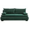 SCHLAFSOFA in Webstoff, Plüsch Dunkelgrün  - Dunkelgrün/Schwarz, Konventionell, Textil (203/72-96/98cm) - Novel