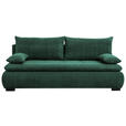 SCHLAFSOFA Diana in Webstoff, Plüsch Dunkelgrün  - Dunkelgrün/Schwarz, KONVENTIONELL, Textil (203/72-96/98cm) - Novel